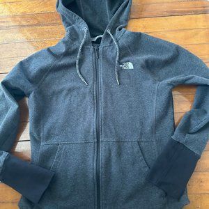 The North Face zip up hoodie sweatshirt dark gray - size medium